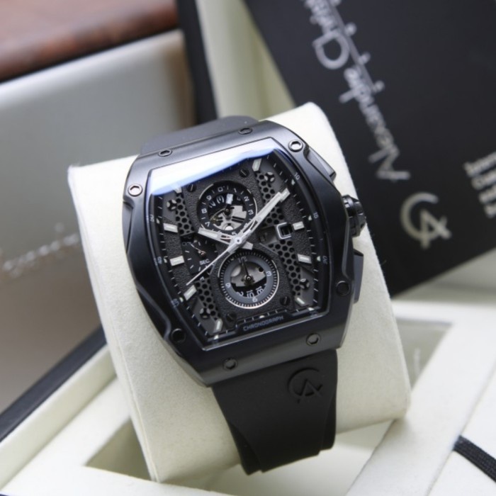 ✅Sale Alexandre Christie Ac 6608 Full Black Ac6608 Pria OriginalRubber Berkualitas