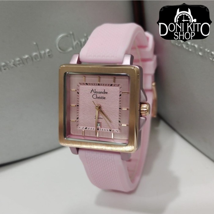 ✅Sale Alexander Christie Ac2997 Pink Rose Gold - Jam Tangan Wanita Original Terbatas