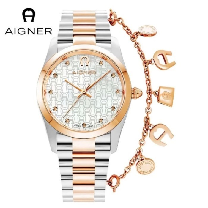 ✅Termurah Aigner Scafati Agw.237002 Quartz Mother Of Pearl Dial Ladies Watch Terbaru