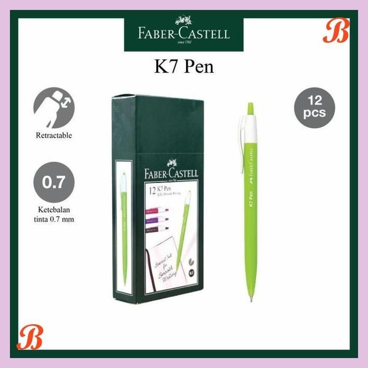 

| KG | FABER CASTELL BALL PEN K7 0.7MM BOLPEN PEN PENA FABER CASTELL K7