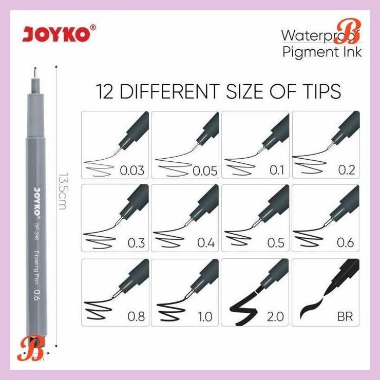 

| KG | JOYKO DRAWING PEN SET CALLIGRAPHY SPIDOL PENA GAMBAR JOYKO DP-298S