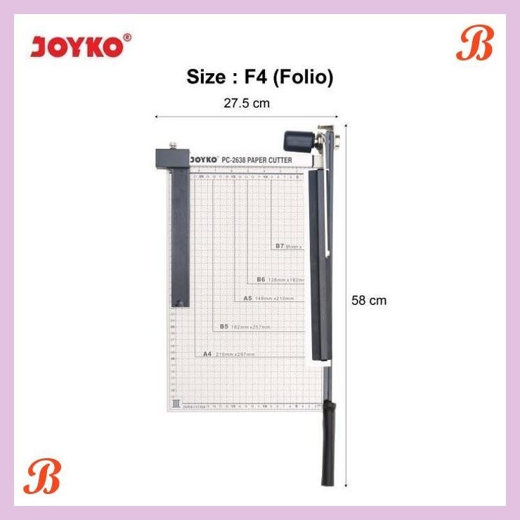 

| KG | JOYKO PAPER CUTTER F4 METAL PEMOTONG KERTAS F4 BESI JOYKO PC-2638