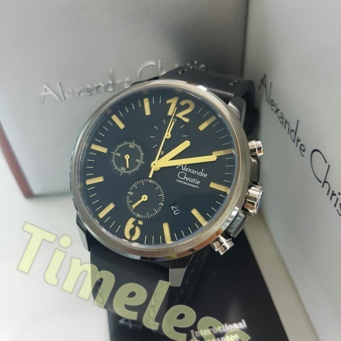 ✅Ready Jam Tangan Pria Alexandre Christie Ac 6267 Mc Black Diskon