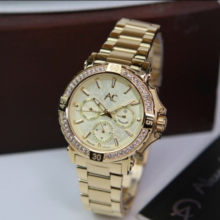✅Ori Alexandre Christie Ac 9205 Gold Ac9205 Wanita Original Garansi 1 Tahun Limited