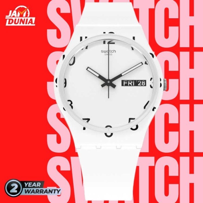 ✅Ori Jam Swatch Original Gw716 Gw 716 Jam Pria Ng Over White Berkualitas