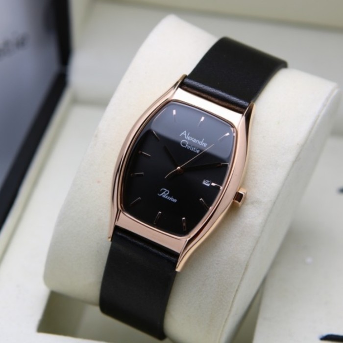 ✨Baru Jam Tangan Wanita Alexandre Christie Original Ac2939L Black Rosegold Berkualitas