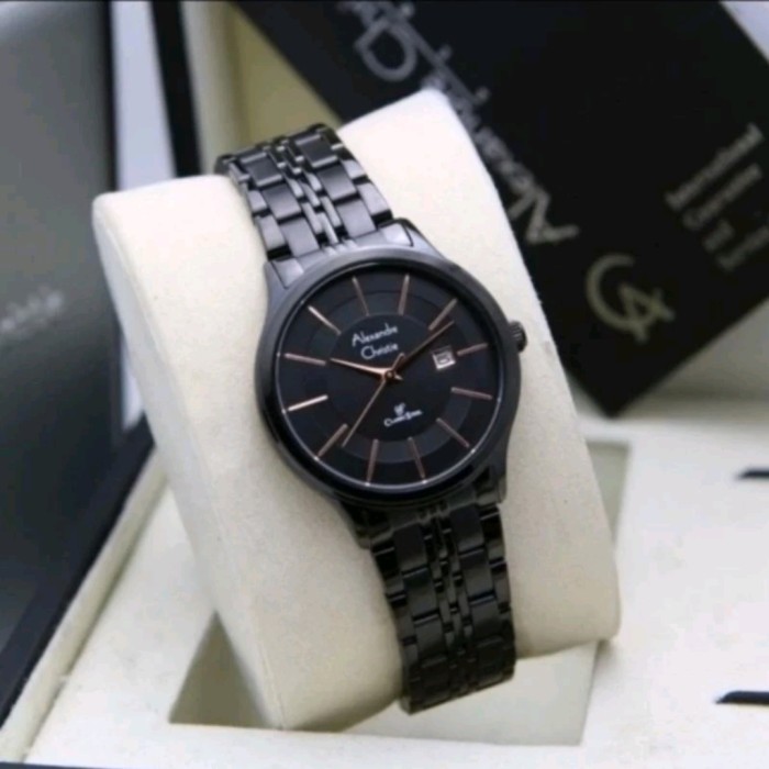 ✨Baru Jam Tangan Wanita Original Alexandre Christie Ac8348Ld Black Rg Terbatas