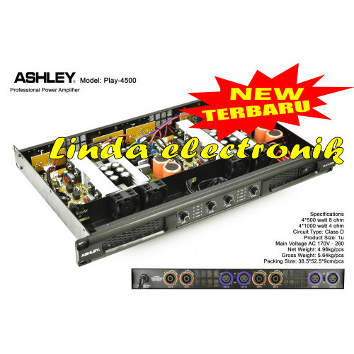 Power Ashley Play 4500 4 Channel Oryginal Class D Ashley Play4500
