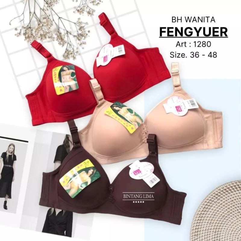 Bh Bra Jupe Original Bh Cup Besar Kait 3 Bh Wanita Fengyuer/ Twinery Bh Jumbo 128/1138c