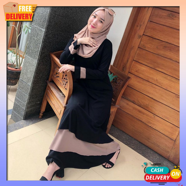 Jubah Gmis Ganis Gamid Fashion Wanita Muslim Gamis Basic Turkey Hamis Folos Gsmis Arab Muslim Simple