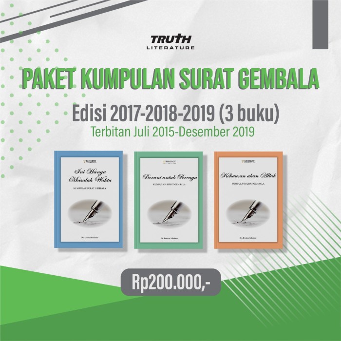 

[Baru] Paket Kumpulan Surat Gembala Terbatas