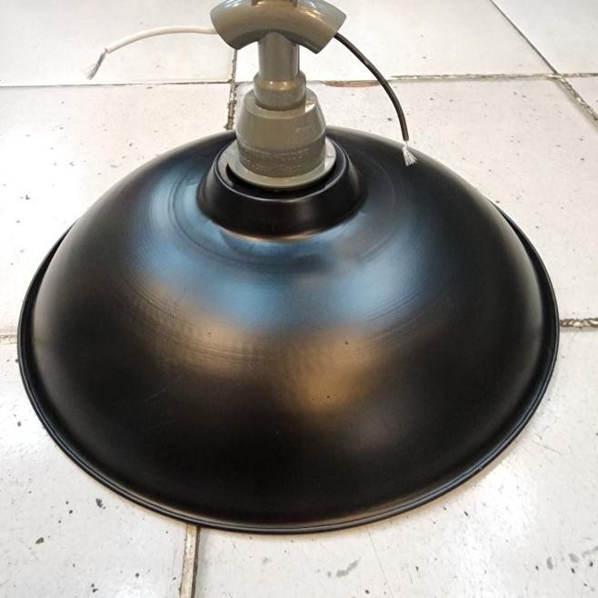 kap Hitam / kap cafe / kap gantung teras / lampu gantung industrial tokokini