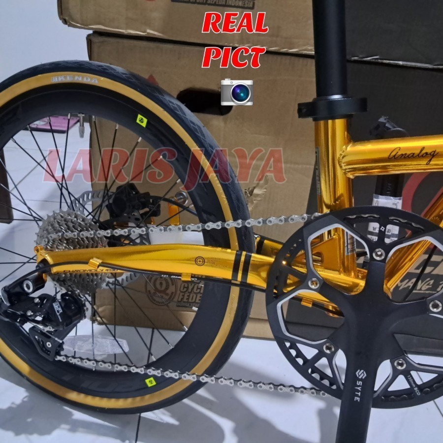 Sepeda Lipat Pacific Kodiak E 20 Inch , Sepeda Lipat 20 Pacific Analog 2.2 Gold