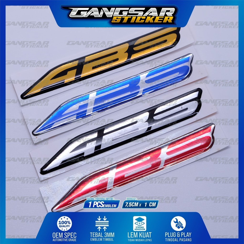 emblem abs honda / sticker logo abs honda pcx / emblem timbul abs / stiker timbul abs / stiker logo 