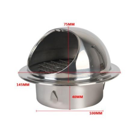 Stainless Steel Wall Air Vent Ducting Ventilation Exhaust Grille Cover