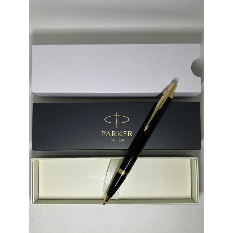 

[Baru] Parker Im New Original Ballpoint Black Gold Trim Klip Emas Terbaru