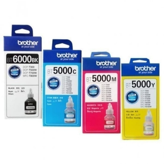 

[Baru] Tinta Brother Bt-6000 Black Dan Bt-5000 Color Original 1Set/4Pcs Terbaru