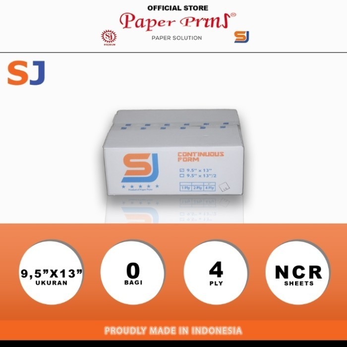 

[Baru] Kertas Continous Form 9.5 X 13 Full 4 Ply Terbatas