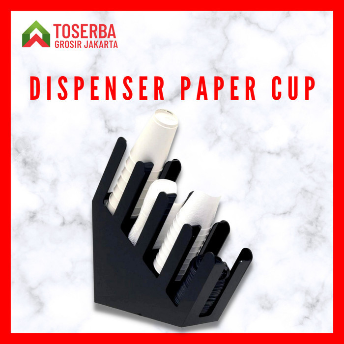

[Baru] Akrilik / Acrylic Dispenser Organizer Rak Paper Cup Rack Holder Cafe Diskon