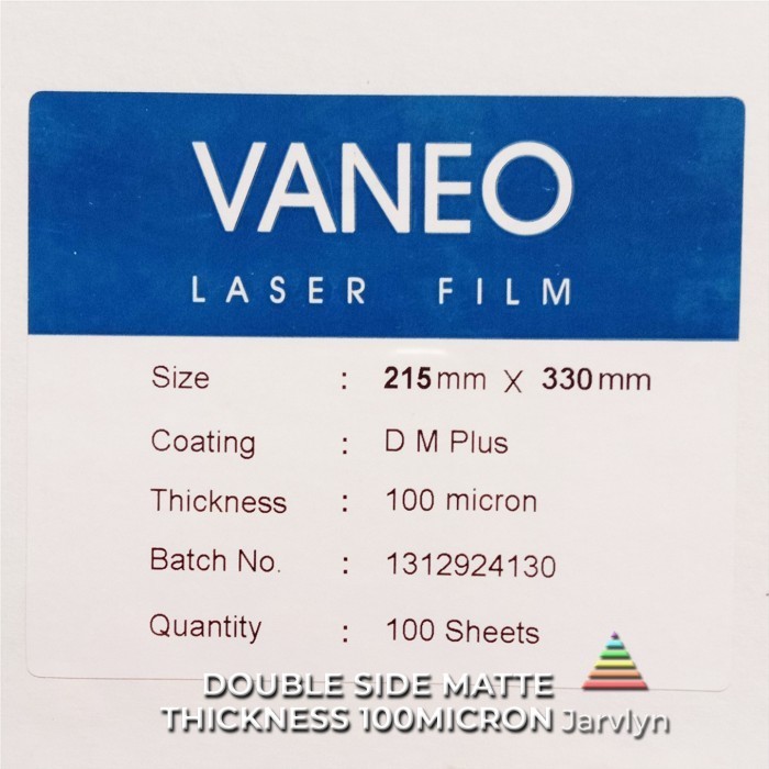 

[Baru] Vaneo - Laser Film Dm F4 Folio 100 Micron Terbatas