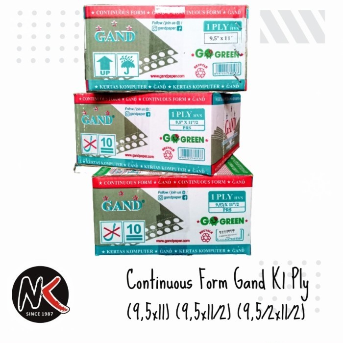 

[Baru] Kertas Komputer Kecil K1 Continuous Form Gand 1Ply Ncr Dph95/2X11/2 Terbaru