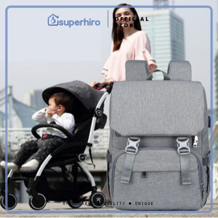 [New Ori] Tas Ransel Jumbo Besar / Tas Susu Bayi Backpack 2In1 Changing Diaper Diskon