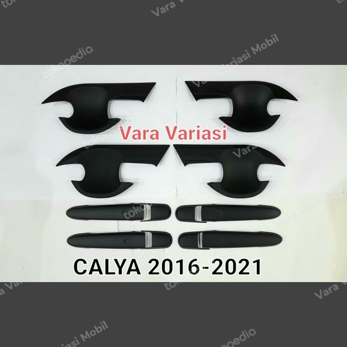 [New Ori] Door Handle Outer Mangkok Pintu Mobil Calya / Sigra 2016-2021 Hitam Terbatas