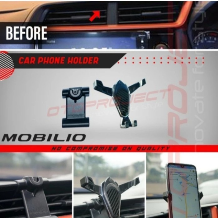 [Original] Car Phone Holder / Holder Hp Mobil Honda Mobilio Otoproject 1 Pcs Terbatas