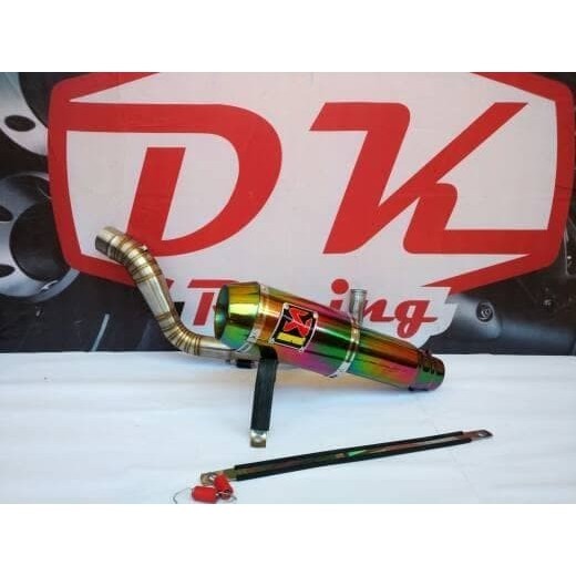 ✅New Ori Knalpot Racing Honda Vario 150 Akrapovic Rainbow Fullsystem Terbaru