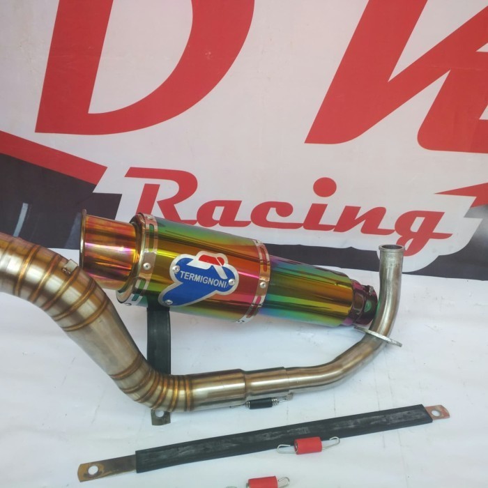 ✅New Ori Knalpot Racing Yamaha Mio Soul Lama Termignoni Rainbow Fullsystem Berkualitas