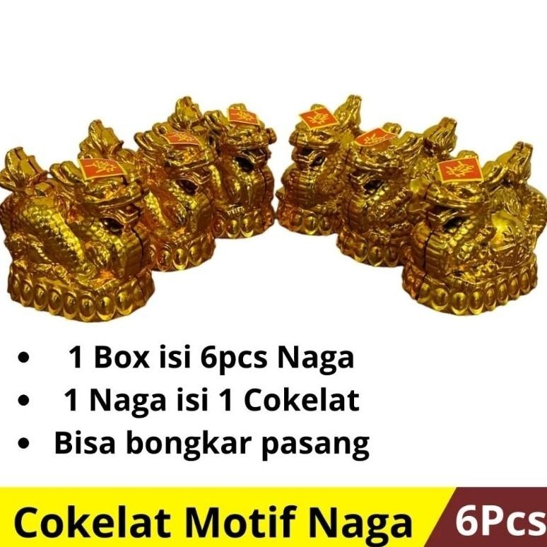 

TRE Cokelat coklat motif naga set cemilan imlek 1 pack isi 6pcs x 15gr TERLARIS