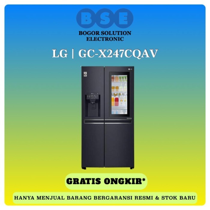 [Baru] Lg Gcx247Cqav  Gc-X247Cqav Kulkas Side By Side Instaview Door-In-Door Terbaru