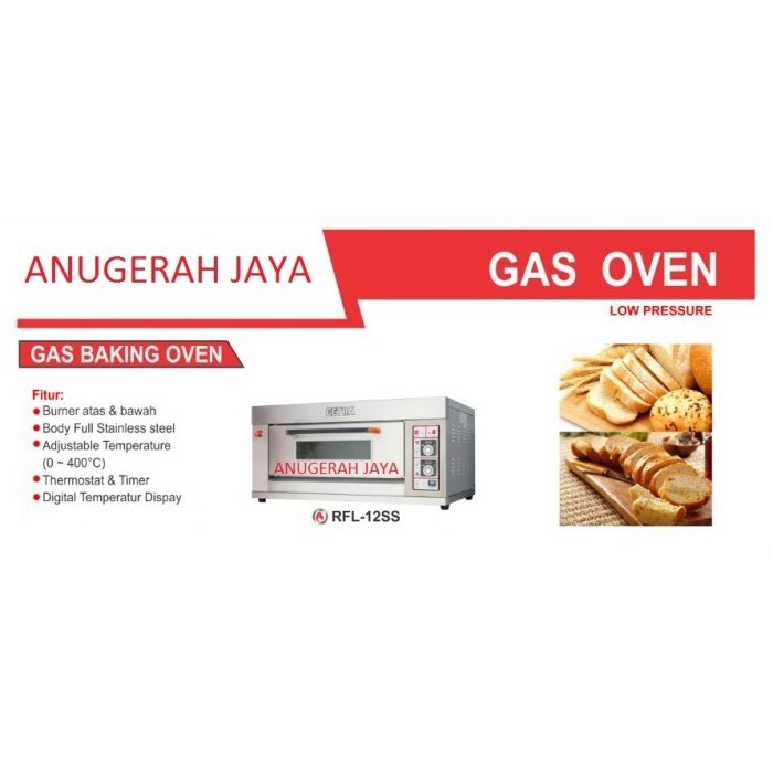 [Baru] Gas Baking Oven Getra Rfl-12Ss / Oven Gas Roti / Oven Gas Roti Berkualitas