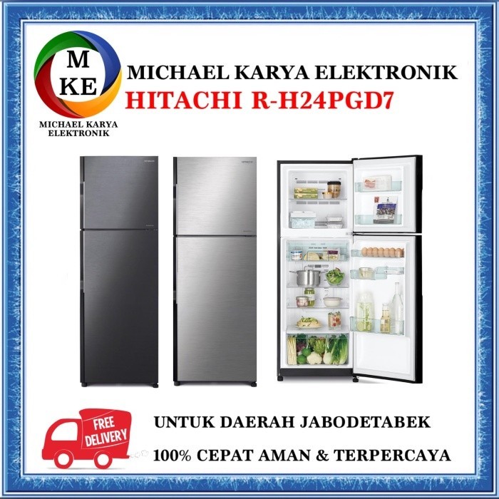 [Baru] Kulkas  Refrigerator  Hitachi R-H24Pgd7 Stylish Line Rh24Pgd7 Terbatas