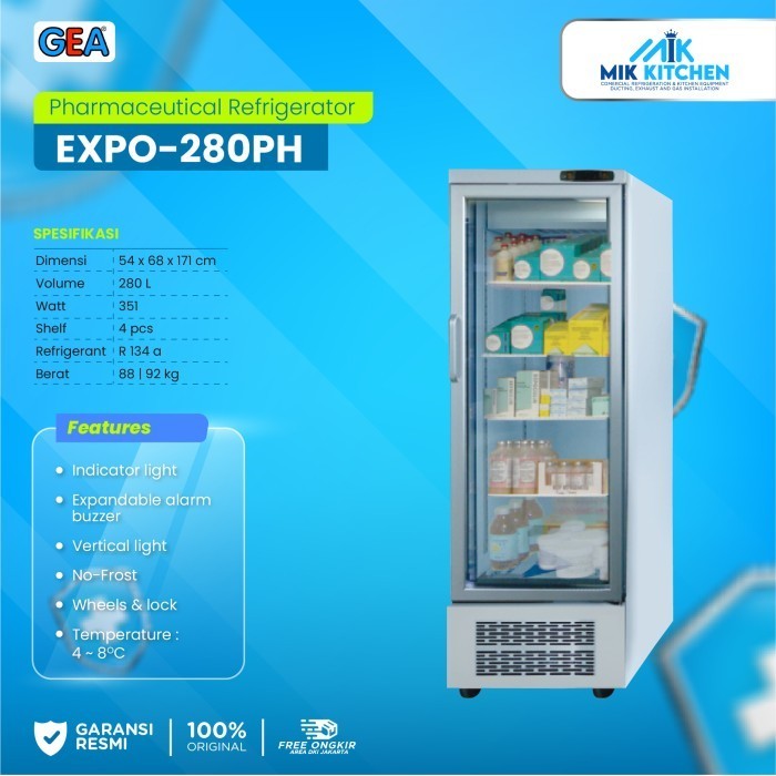 [Baru] Gea Pharmaceutical Refrigerator Expo280Ph / Expo 260Ph Limited