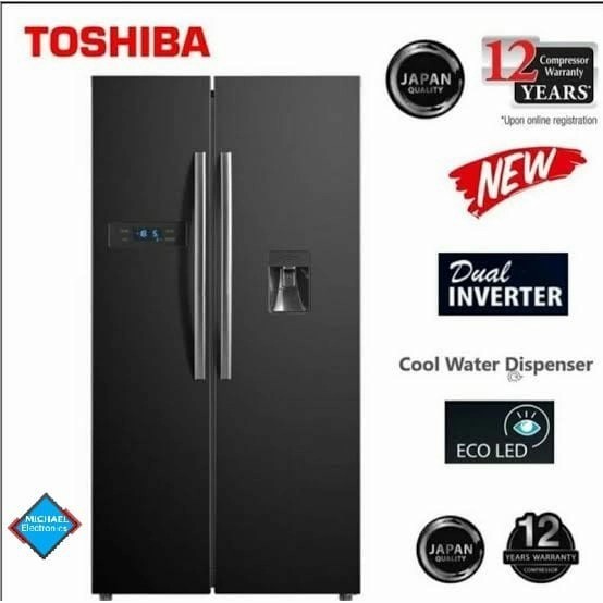 [Baru] Kulkas Side By Side Toshiba 530L Gr-Rs682We Diskon
