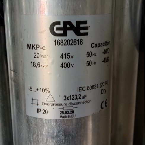 [New Ori] Capacitor Gae Ducati 140Kvar Schneider Komplit Berkualitas