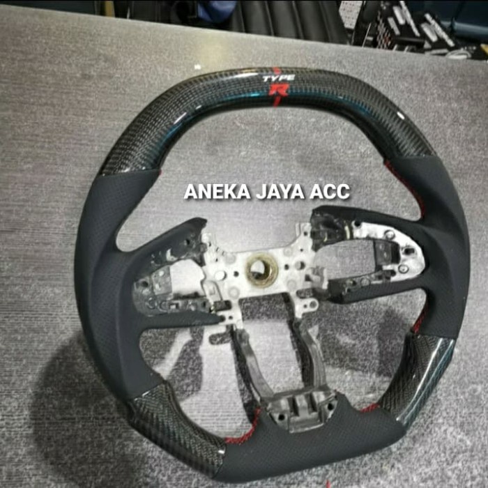 [Baru] Stir Carbon Honda Civic Turbo Sedan - Kulit Asli - Type R - Original Terbatas
