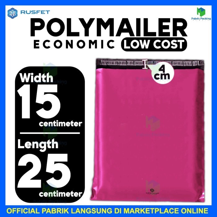 

Amplop Plastik Packing Kado Polymailer Warna Pink Pack Low Cost 15X25