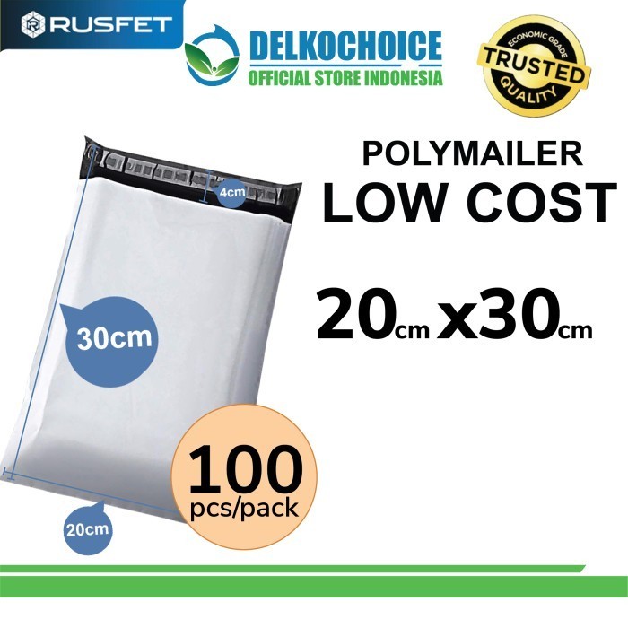 

Plastik Polymailer Pack Low Cost Amplop Polimailer Putih 20X30 Rusfet
