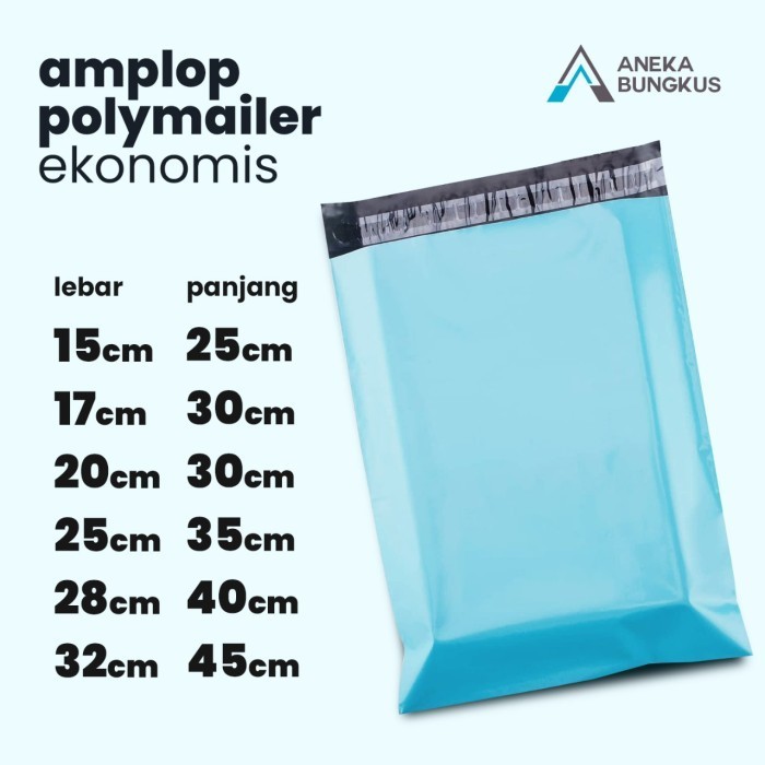

Amplop Plastik Polymailer Baby Blue / Plastik Packing Polos Olshop