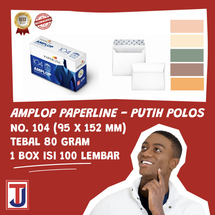 

Amplop Paperline/Paper Line/Ppl/Pps Nomor 90/104/110 Putih Polos