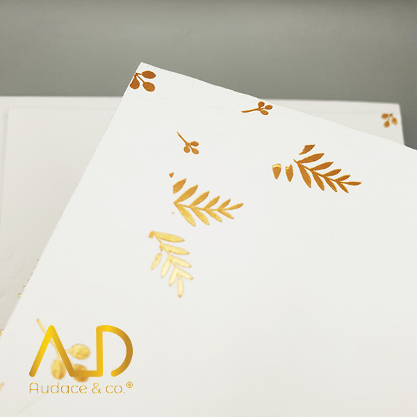 

9 Pcs/Set Kartu Amplop Ucapan Kosong Blank D Gold Foil "Gold Fern