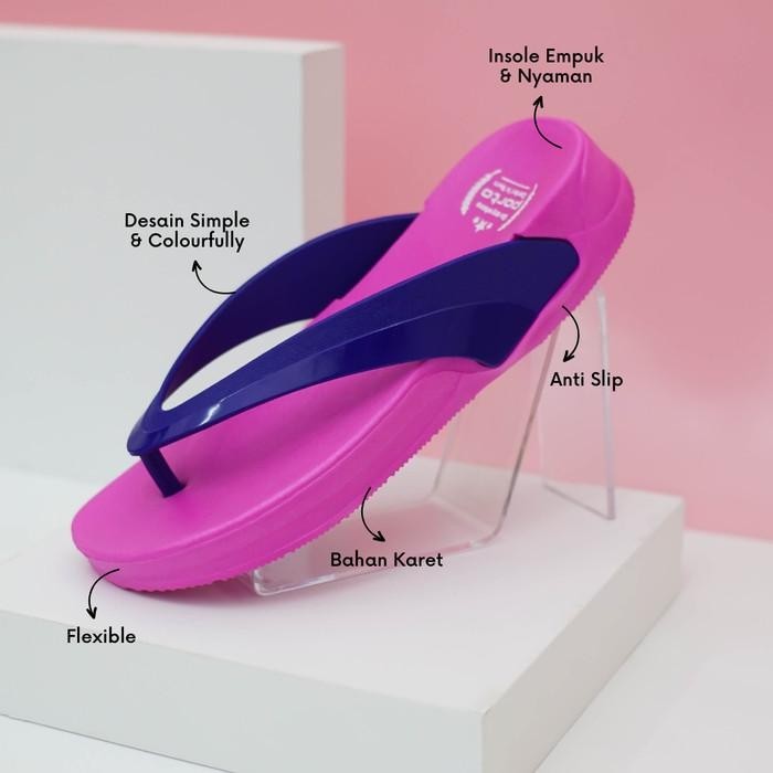 BISA COD - PORTO - SANDAL WANITA SANDAL JEPIT CASUAL SANDAL RUMAH KARET 3029L
