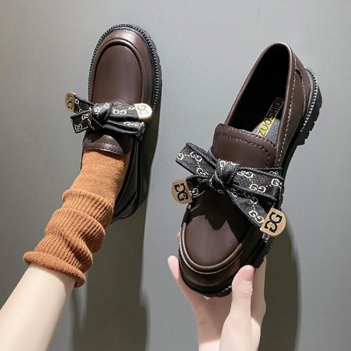 BISA COD - LUMMYSHOP SEPATU WANITA NADIEN BOW DOCMART IMPORT