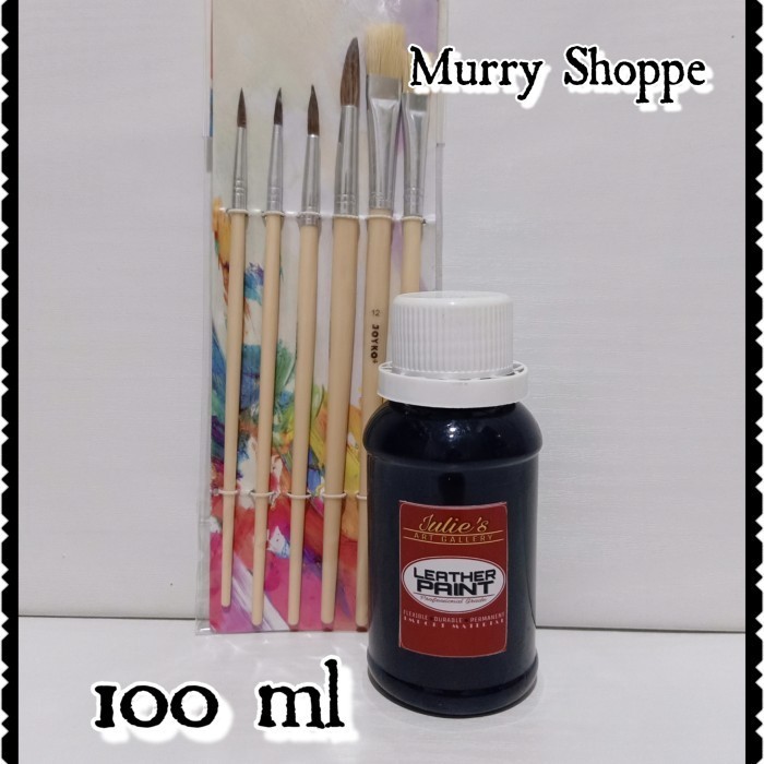 CAT JAKET KULIT HITAM BONUS KUAS