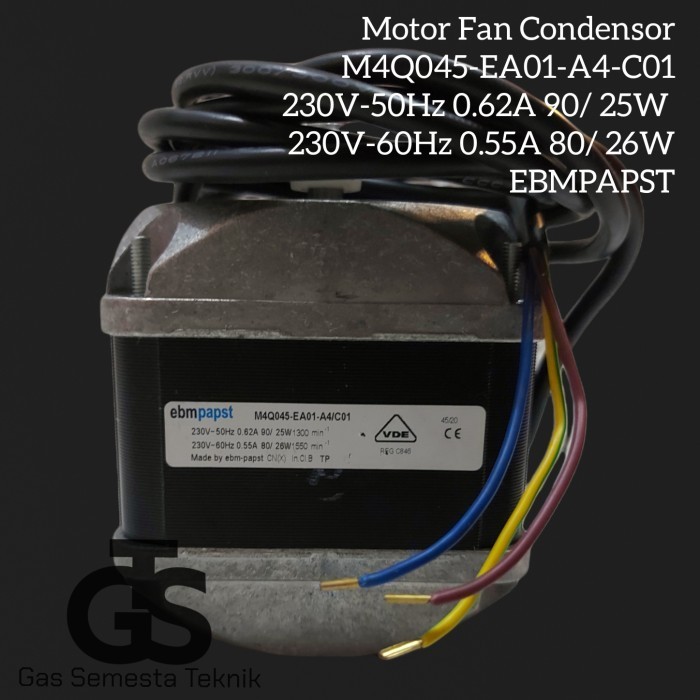 ✨Baru Motor Fan Condensor M4Q045-Ea01-A4-C01 25W / 26W Ebmpapst Berkualitas