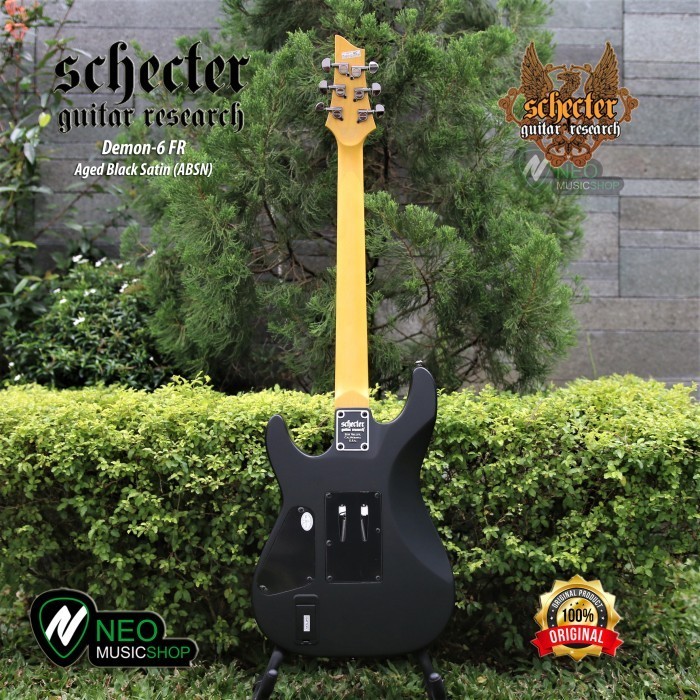 PROMO SCHECTER DEMON-6 FR ABSN 6-STRING ELECTRIC GUITAR WITH FLOYD ROSE #ORIGINAL