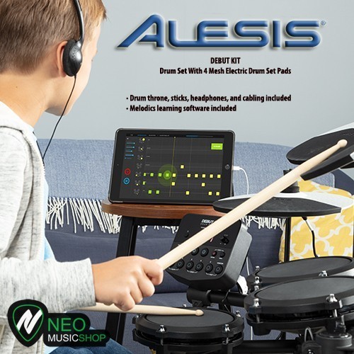 PROMO ALESIS DEBUT KIT ELECTRIC DRUM SET WITH 4 MESH ELECTRIC DRUM SET PADS #ORIGINAL