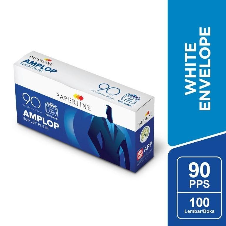 

TIO Amplop Paperline 90 / Putih / Polos / 80 gsm /(1pak) TERLARIS